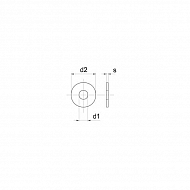 9021A5N Podkładka karoseryjna DIN 9021A, M5, nylon 15,0 mm