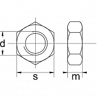 9343MS Nakrętka mosiężna Kramp, M3x0,5