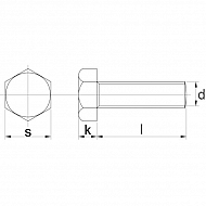 9331880 Śruba cały gwint kl. 8.8 ocynk Kramp, M18x80 mm
