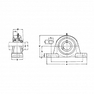 UCPX10 Łożysko stojakowe kompletne O 50 mm