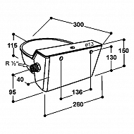 SU1000130 Poidło miskowe z zaworem pływakowym model 130P