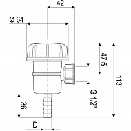 Filtr wody, przepływowy do pompy 1/2"x13mm