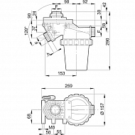 320103 Filtr ssawny 3-drożny 1 1/2" 5 ARAG
