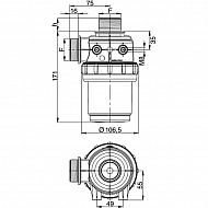 3122057 Filtr ssący 1 1/4'' 16 Mesh 