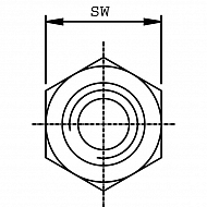 VNBM0414 Złączka gwintowana redukcyjna 1/4 BSP x M14, 1/4xM14, M14x1/4