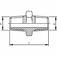 DNN04RVS Złączka dwuwkrętna, nypel 1/4"x1/4" NPT V2A, 1/4x1/4, nierdzewna 