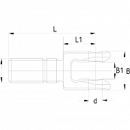 308934 Widełki M 30, 20 mm ASST - B