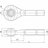 308538 Końcówka oczkowa łącznika górnego, M30 25.4 mm Walterscheid