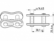 Zamek łańcucha Steel Power 1.1/2", x 1" K3825