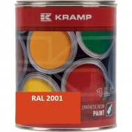 200108KR Lakier, farba do maszyn RAL, 2001 pomarańczowy ceglasty, pomarańczowa 1 L, RAL2001