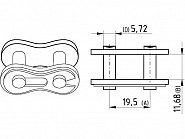 Zamek łańcucha Steel Power 3/4", x 7/166" K191