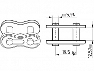 Zamek łańcucha Steel Power 3/4", x 1/2" K1913D