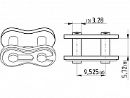 Zamek łańcucha Steel Power 3/8", x 3/16" K1006