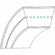 E07658ASM Pasek klinowy 17x775 mm