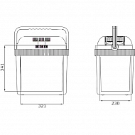 BX24KR Chłodziarka przenośna, lodówka turystyczna 12 V/230 V, 24 l