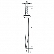 51201267010020 Ząb brony polowej prosty, M10, 12 x 130 mm