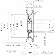 3256015990 Rolka klinowa śr. 90mm 