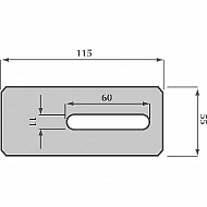 AB010002 Zgarniak 55x120mm Amazone