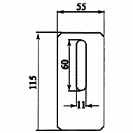 AB010002 Zgarniak 55x120mm Amazone