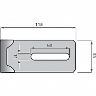 AB010002 Zgarniak 55x120mm Amazone