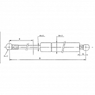 CA2845SX Sprężyna gazowa, L 275,5 mm, 400 N,  Stabilus