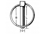 LP90KR Zawleczka składana ocynk Kramp, 9,5x56 mm