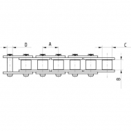 8020K1610A Łańcuch Steel Power, 5/8", x 3/8" K1610A
