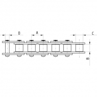 8020K1610A Łańcuch Steel Power, 5/8", x 3/8" K1610A