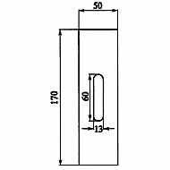 AB130004 Zgarniak 50x170x5mm Rabe