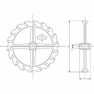 80152608 Pierścień krzywk. 550 mm KEG-9