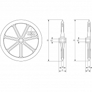 PR90085 Pierścień ugniatacza, szprychy H 100/61 GGG50