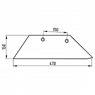 506085383 Lemiesz 16", prawy 85-383