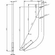RRT3700 Hak do frezarki spawany 40x10 długość=350
