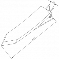 990245 Lemiesz dłutowy 60 mm