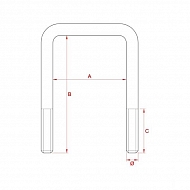 CP10041 Sworzeń U M14 Frame 80