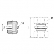 GS12L Złącze proste M18x1,5 12L