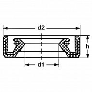 AGW77485 Pierścień uszczelniający wału 35x62x7