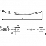 KK221194 Zęby chwytaka M20x680mm