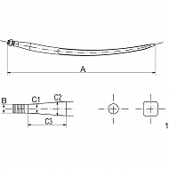 KK221194 Zęby chwytaka M20x680mm