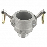 HCN100BAL025 Złącze Camlock typ B 1 cal gwint zewnętrzny 1 cal aluminium