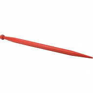 KK241160A Ząb ładowacza, prosty, profil kwadratowy 45x820 mm końcówka szpiczasta z nakrętką M30x2 czerwony Kverneland