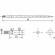 2436430 Ząb ładowacza, 800-810mm