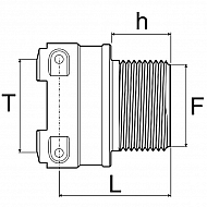 249075 Złączka gwintowana T7F 1 1/4" M