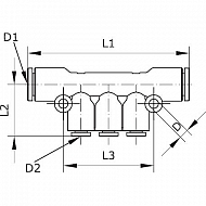 TMC1088810P Trójnik 3-krot.,10-8-8-8-10