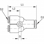 YC1088P Złącze wtykowe redukcyjne typu Y 10-8-8
