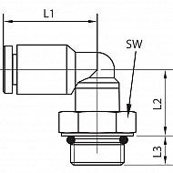 ECS6M5P Śrubunek wtykowy L 6-M5