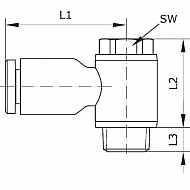 BCS812P Śrubunek wtykowy L 8-1/2"