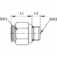 SCS4M5NSF Śrubunek wtykowy 4-M5