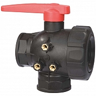 45521116 Zawór kulowy gwint wewnętrzny 1-1/2" 3-drożny ze strumieniem przerywanym ARAG