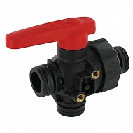 45524445 Zawór kulowy przyłącze widełkowe T5 męskie 3-drożny ze strumieniem przerywanym